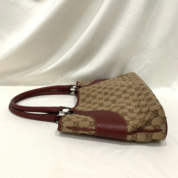 enjoyingthehunt - For fix payment - Gucci Brown Red GG Canvas Tote Sku#84019 - Picture 4 of 12